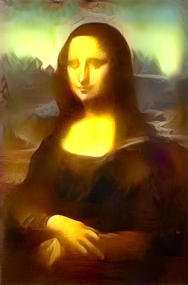 Mona Lisa Gilded by Magritte