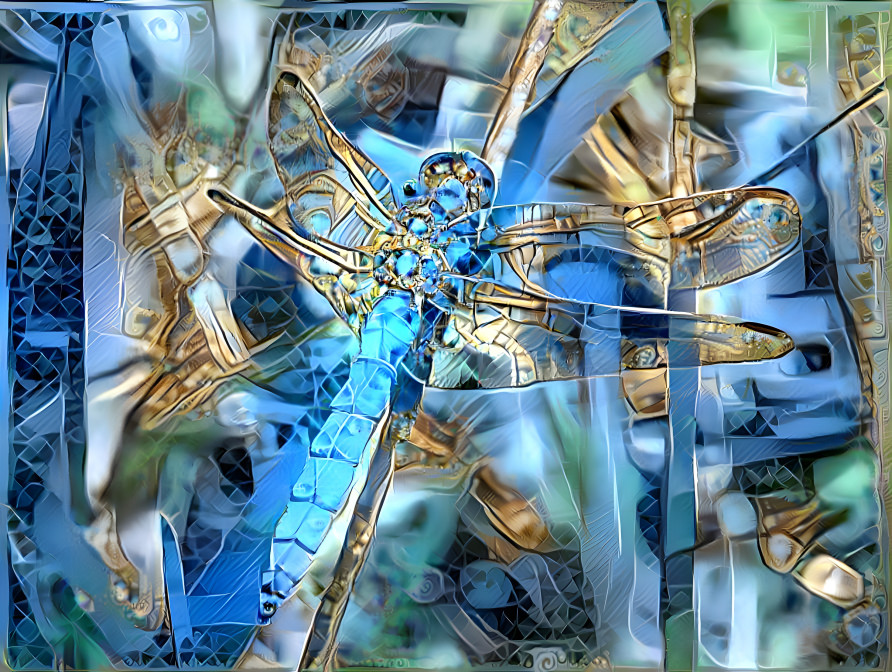 Blue dragonfly