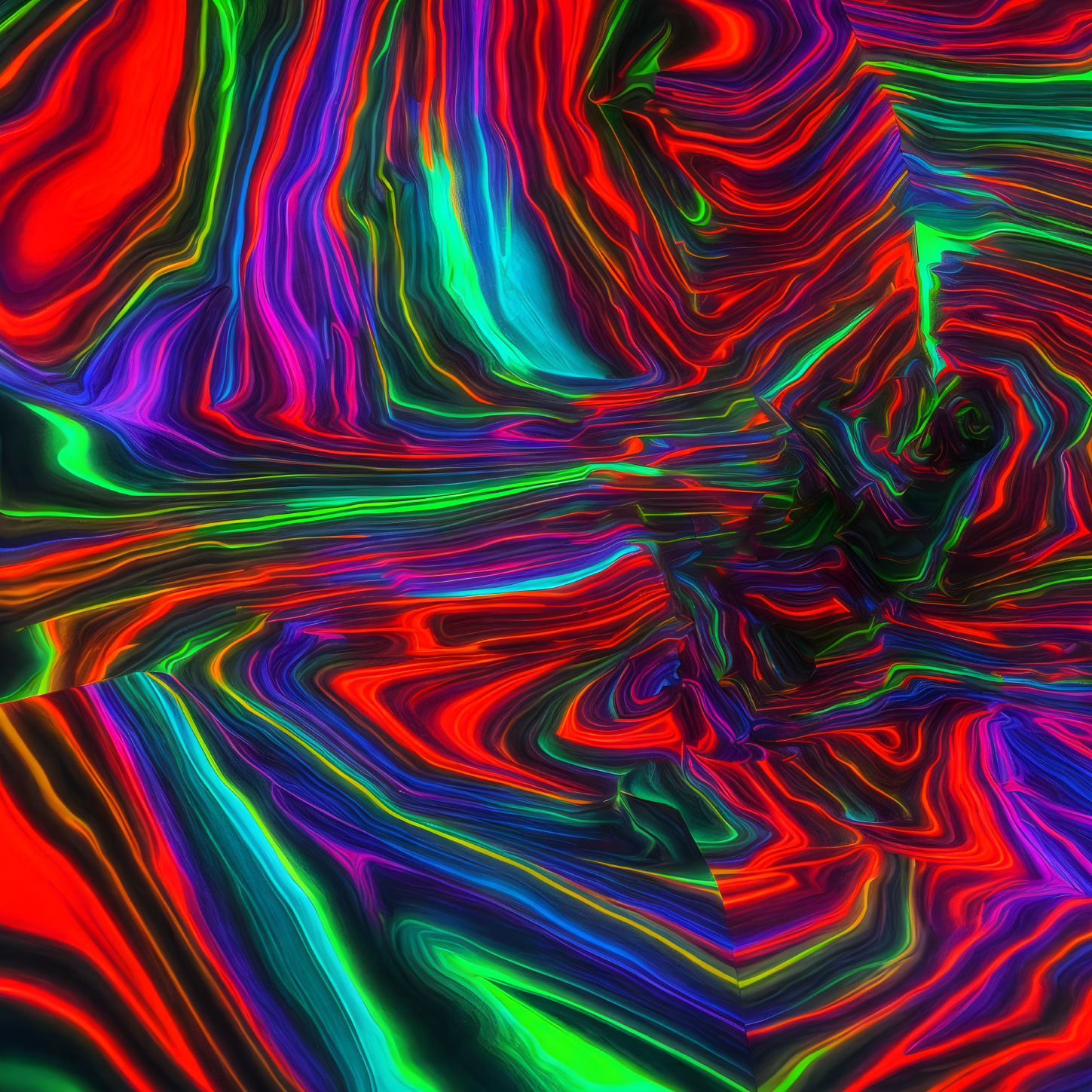 Colorful Abstract Wavy Pattern with Neon Colors