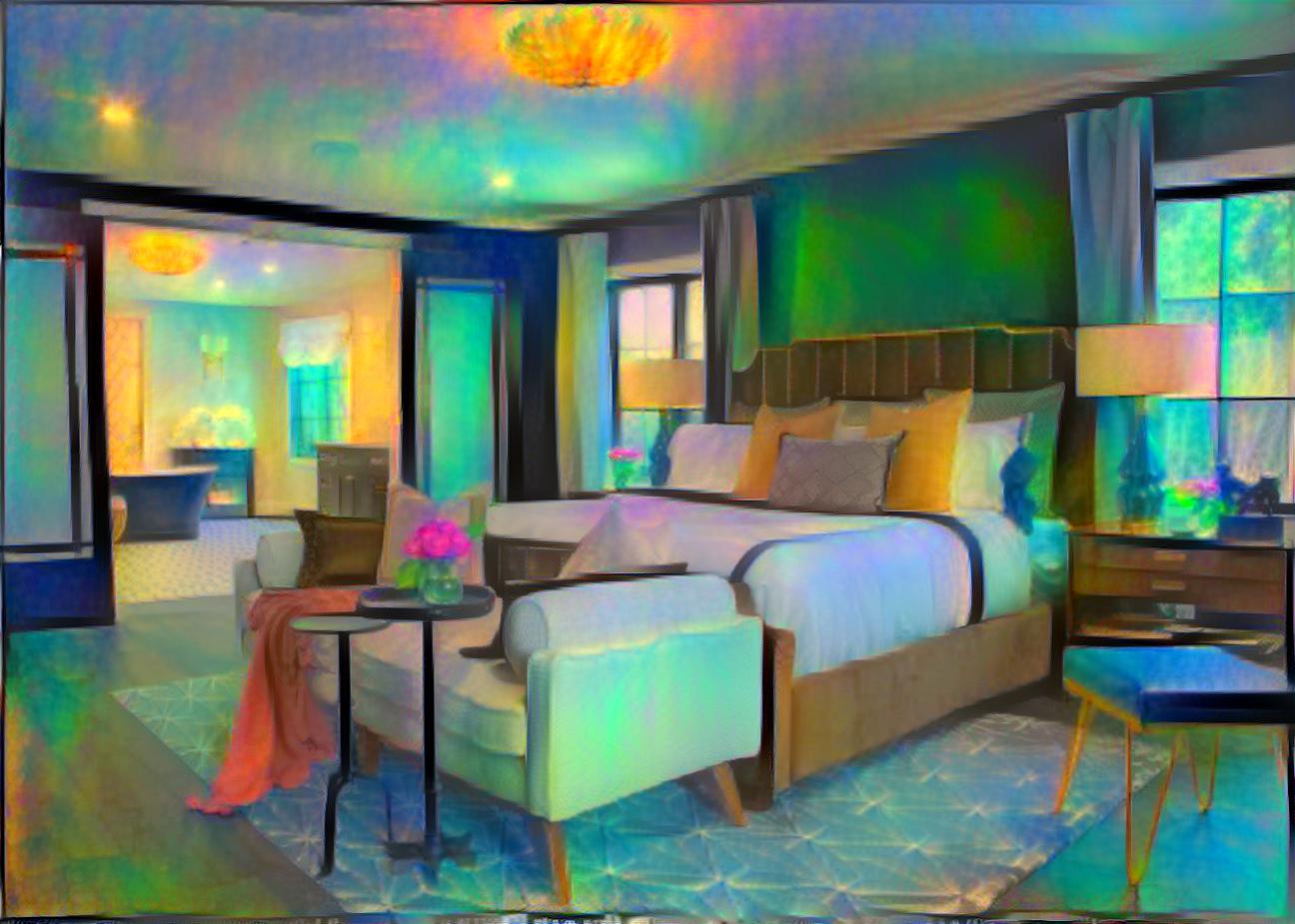 iridescent bedroom