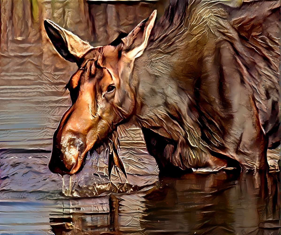 Moose in Water