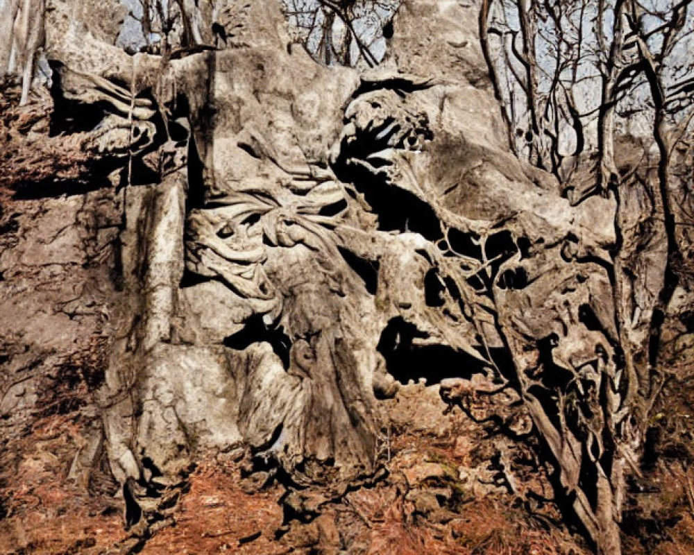 Twisted Root Tree in Bare Forest Setting