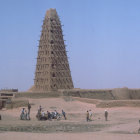 Ancient city painting: Tower of Babel in clear skies