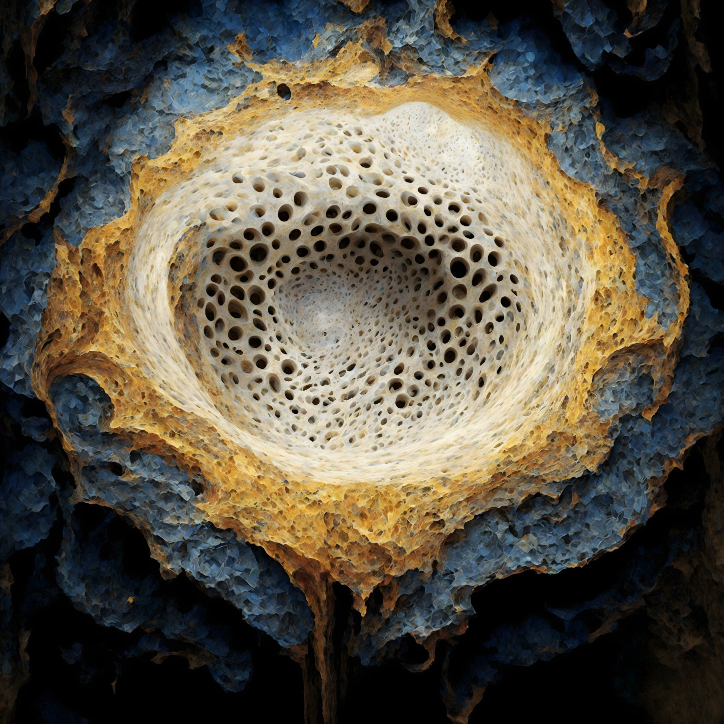 Lotus Root Cross-Section Revealing Porous Structure