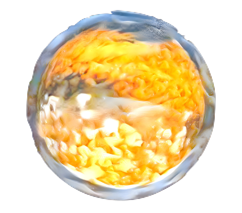 Earth made of mac-n-cheese