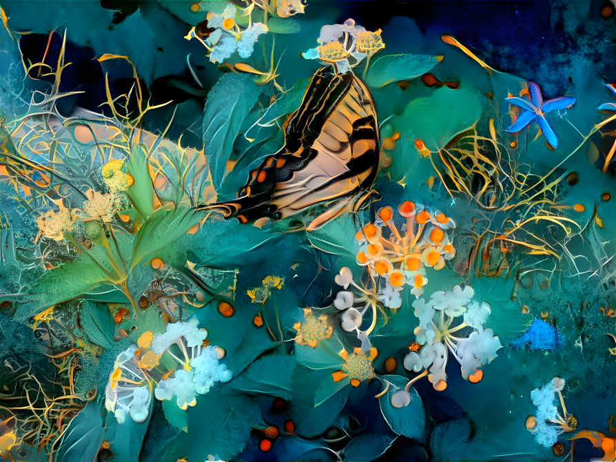 Butterfly and Flowers