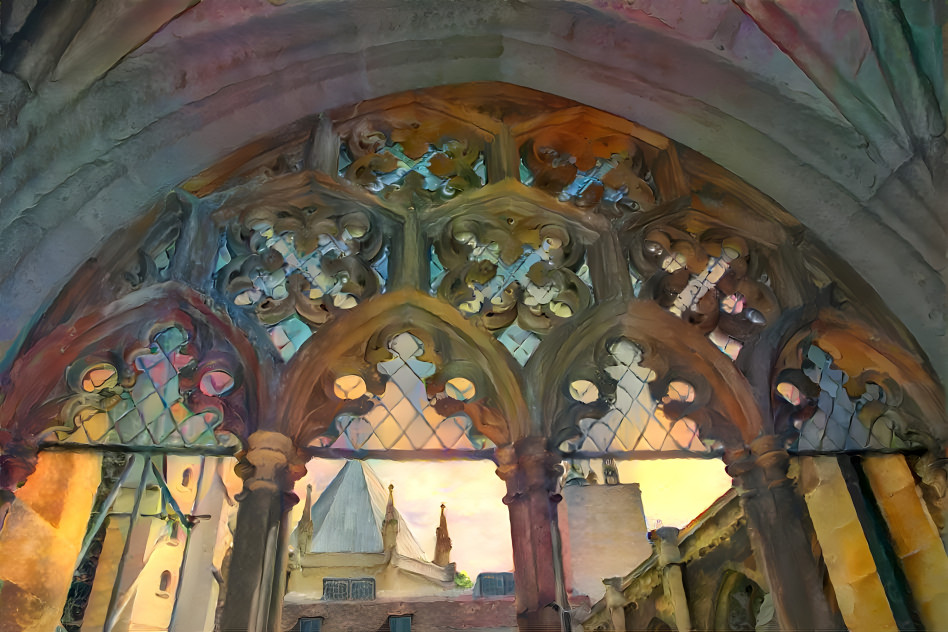 Looking out of Westminster Abbey, London