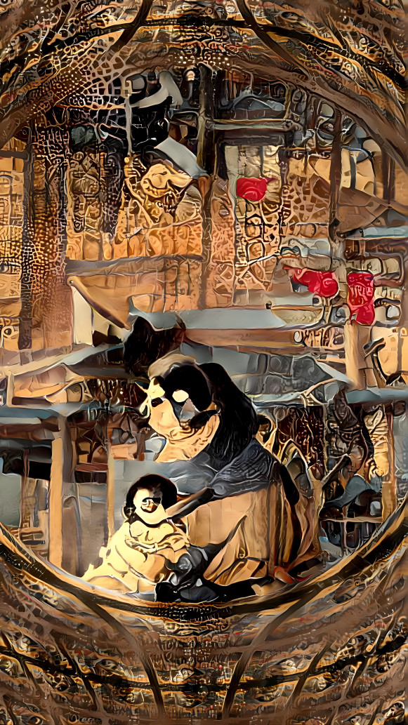 Lone wolf and cub