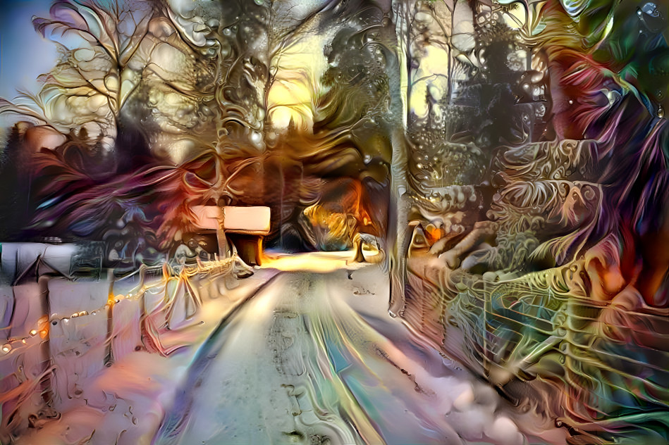 Winter fantasy landscape