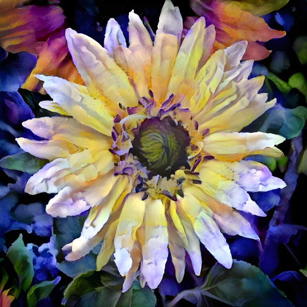 Yellow & Purple Sunflower