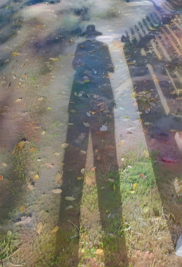 Just Me and My Shadow with Shades of Autumn Vines