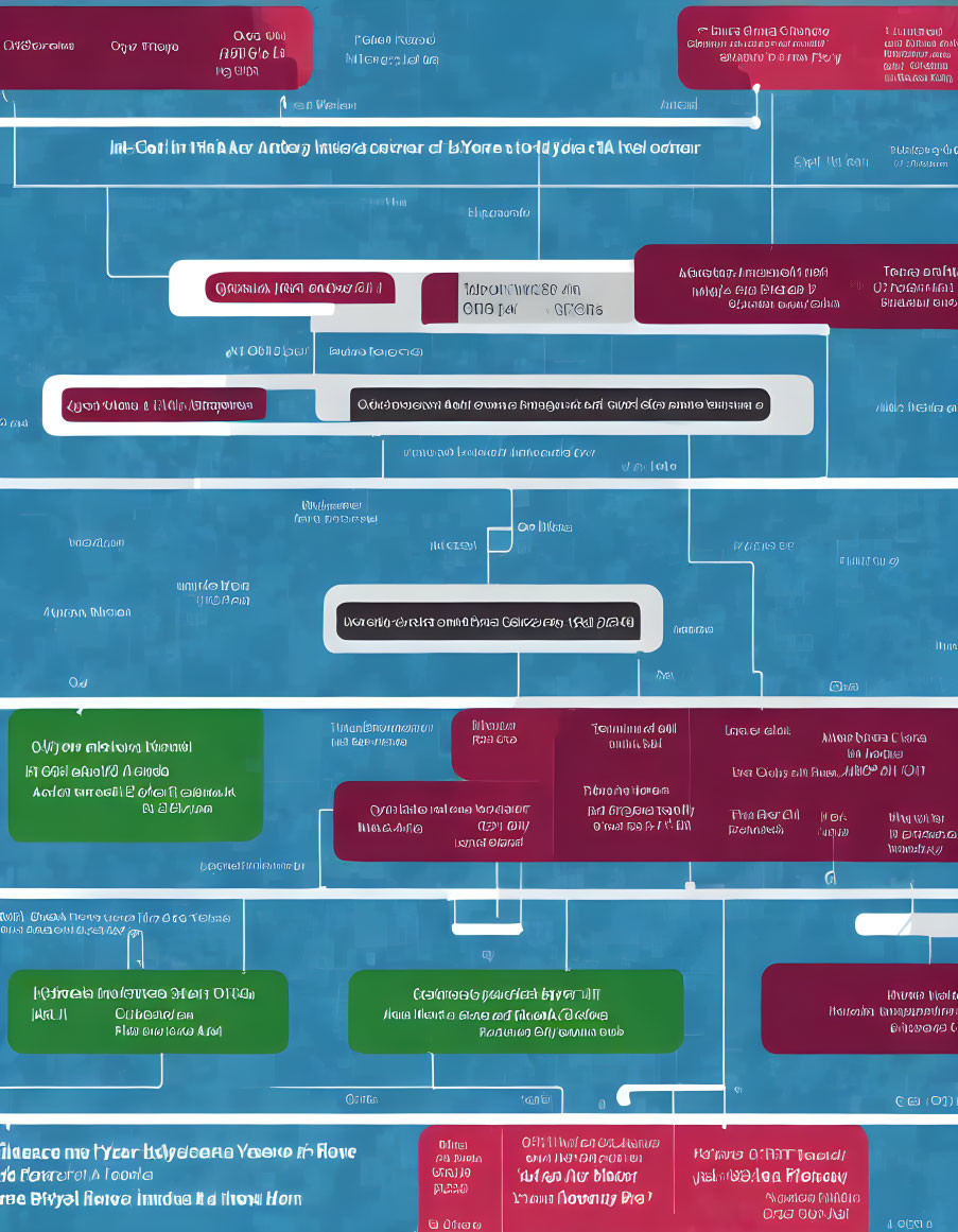 Multicolored Rectangle Flowchart Infographic Explaining Decision-Making Process