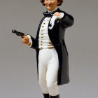 Historical naval uniform figurine with pistol gesture