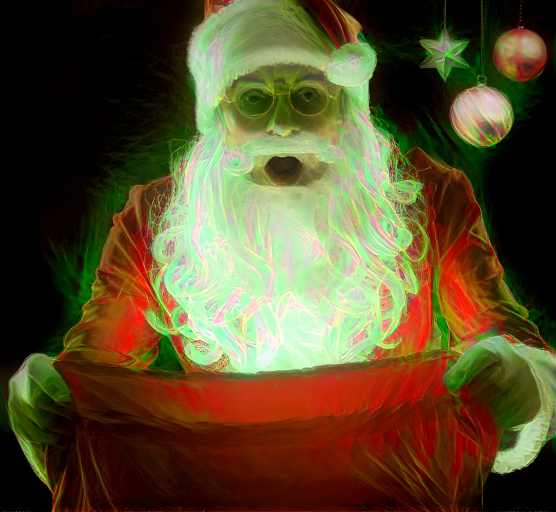 Santa's shiny beard