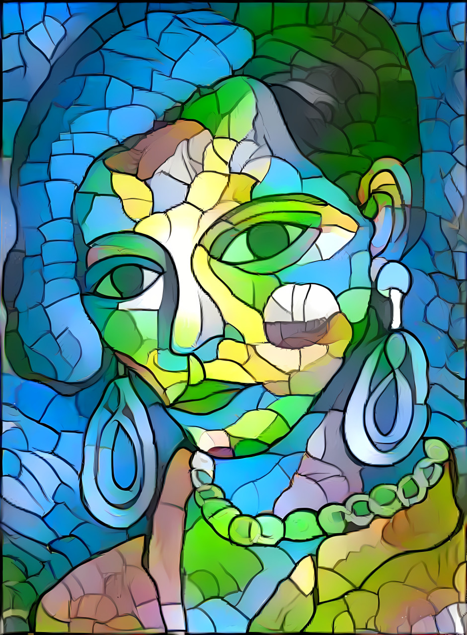 Glass Painted Face