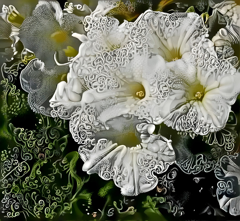 Petunias with Sugar Frosting