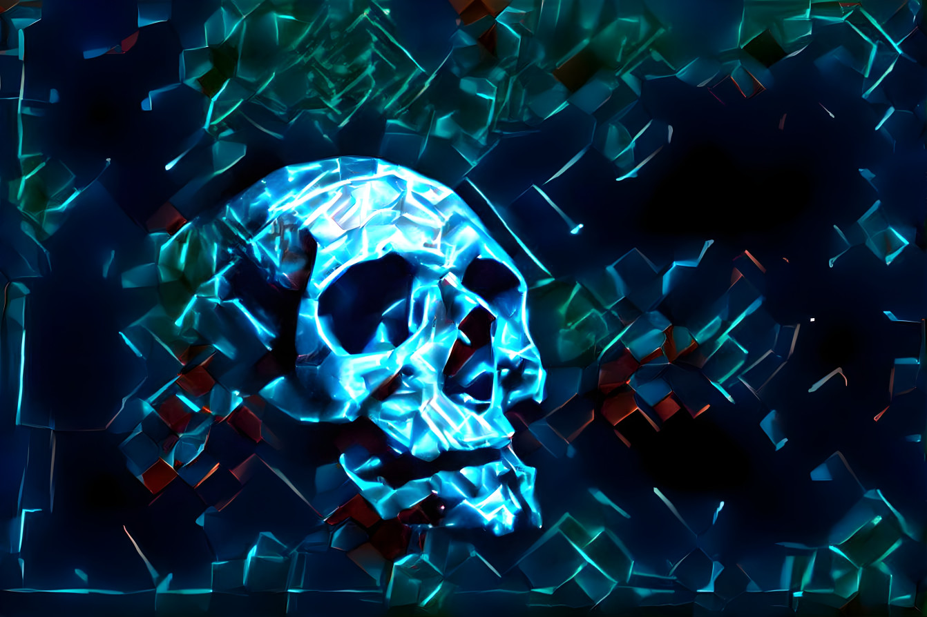 Neon skull