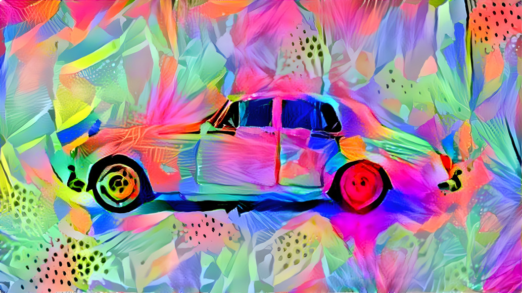 Colorful car pattern illustration