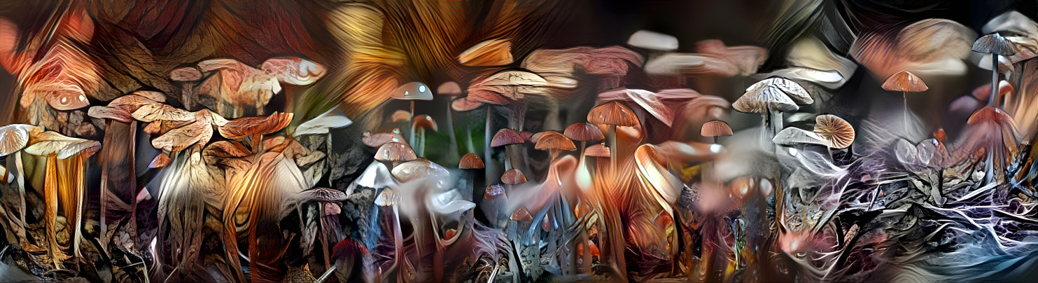 melting mushrooms