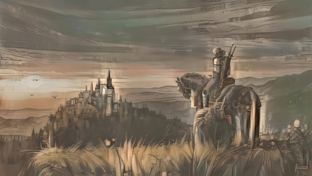 The Witcher in Toussaint grey scale 