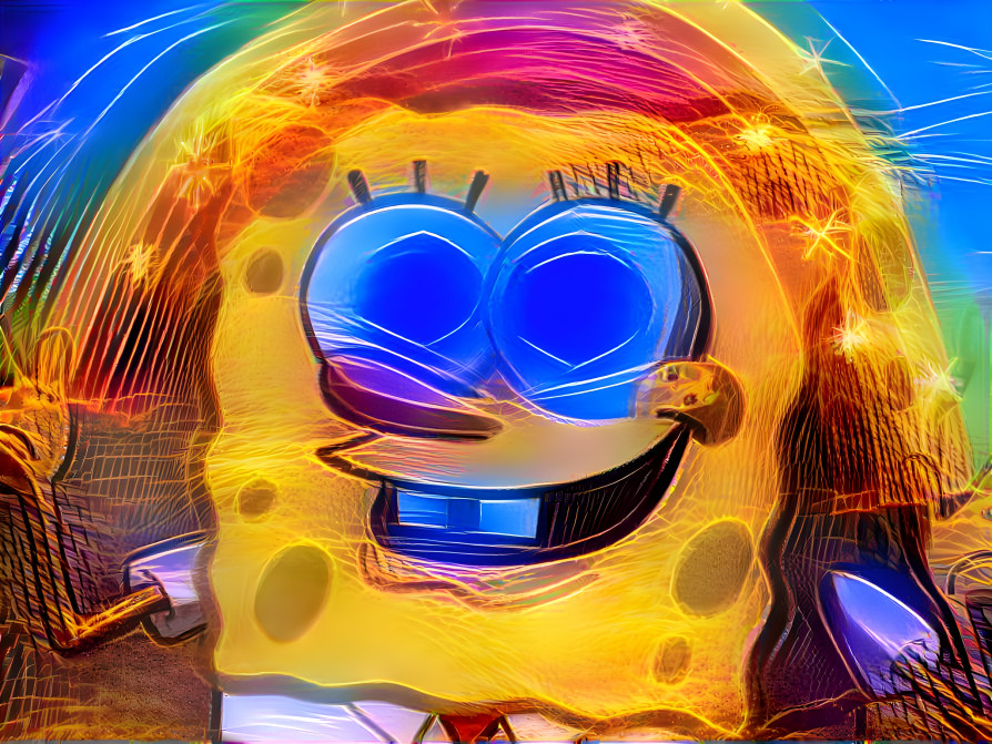 spongebob on fire crackers