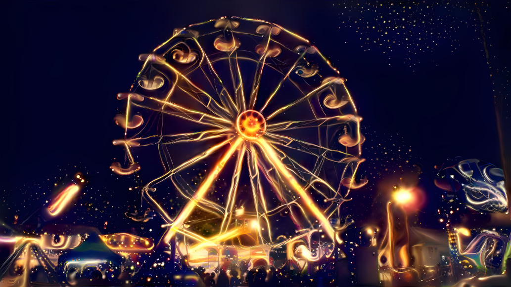 Golden ferris wheel