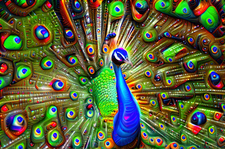 Deep Dream Peacock