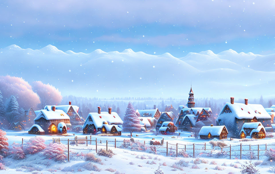 Snowy village