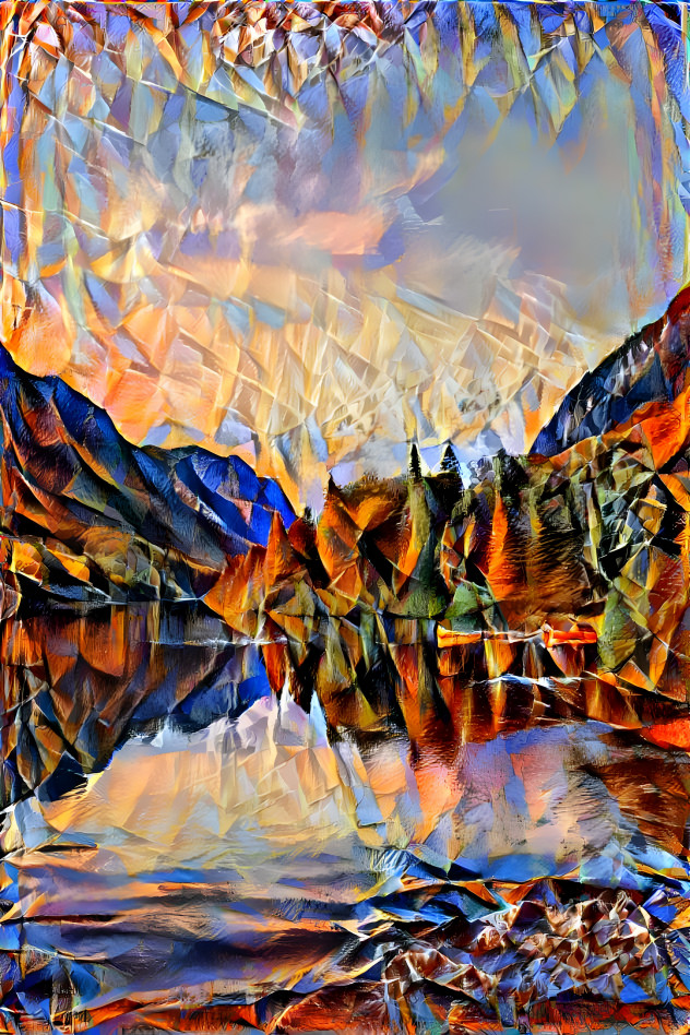 Cubist mountains