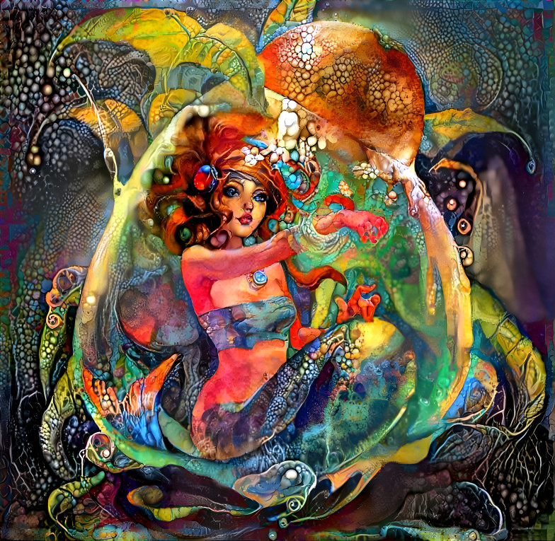 colorful mermaid   