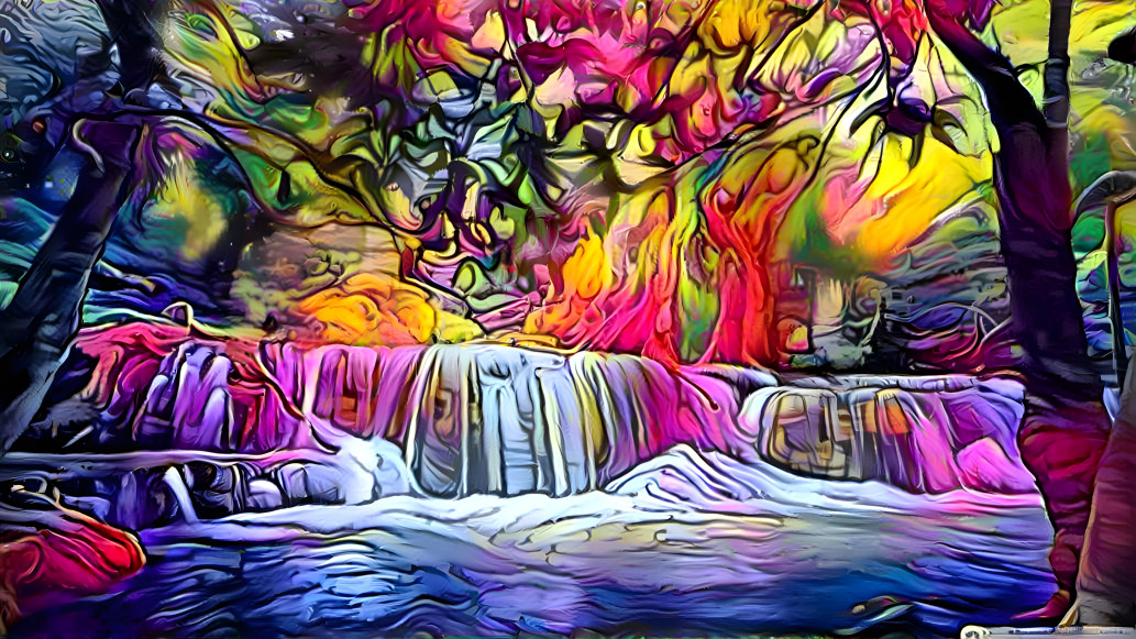 colorfull waterfall