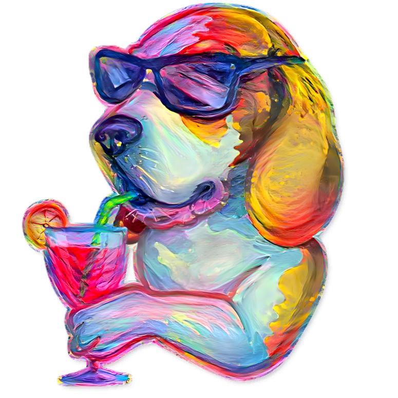 colorful dog