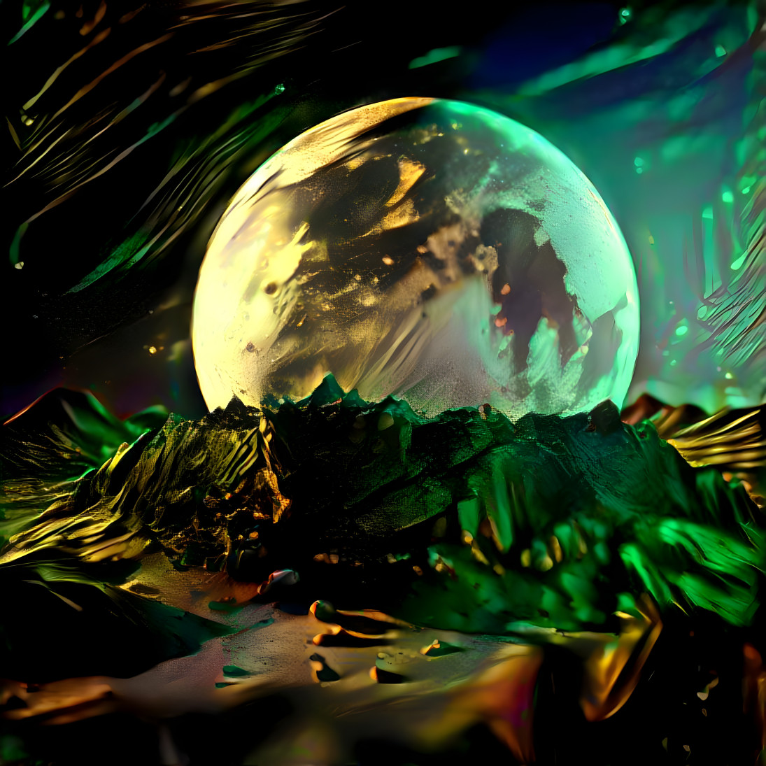 The Green and Gold African Moon