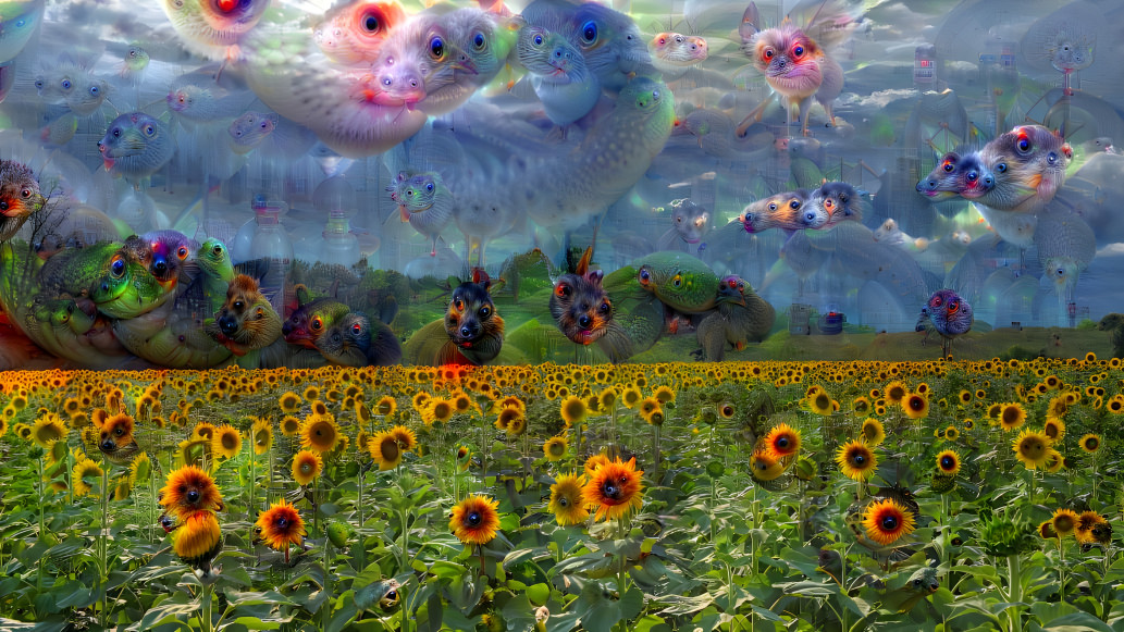 Sunflowers Deep Dreaming