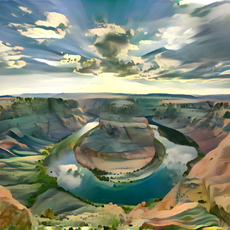 Horseshoe Bend, a la O'Keefe