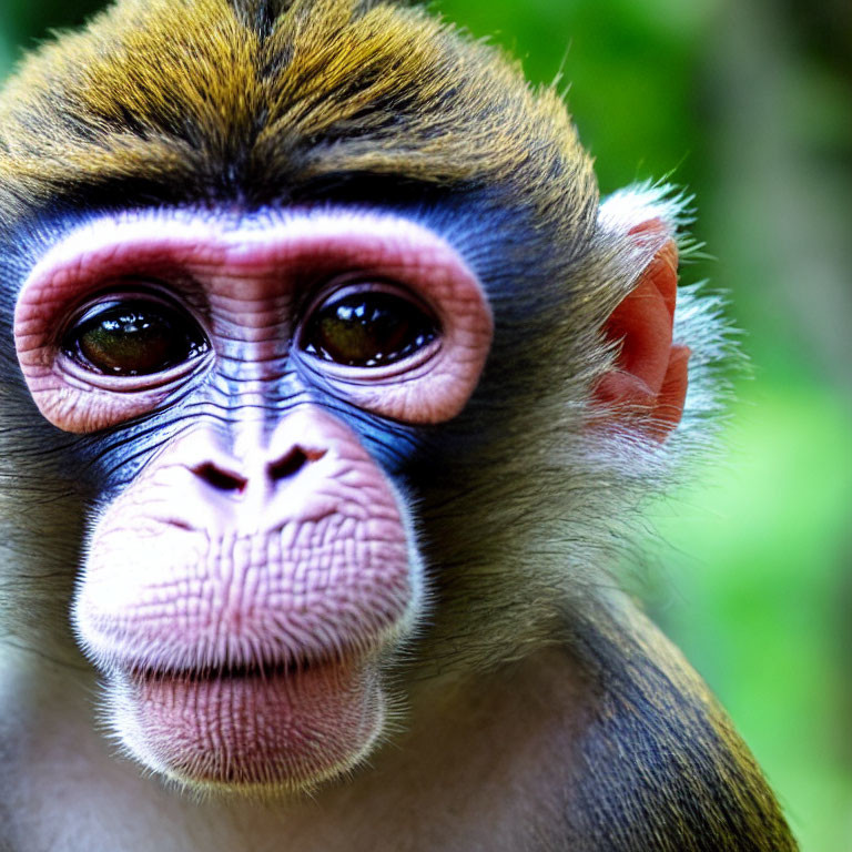 Colorful Monkey with Expressive Eyes and Unique Facial Patterns