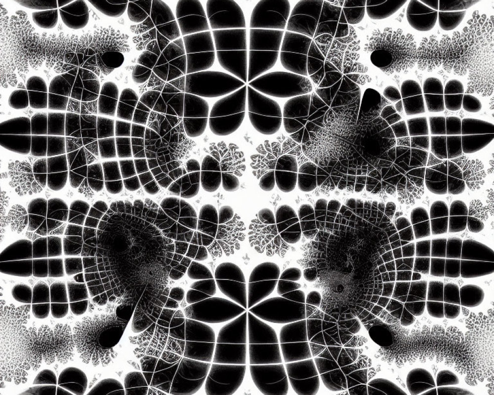 Monochromatic abstract pattern with fractal-like structures