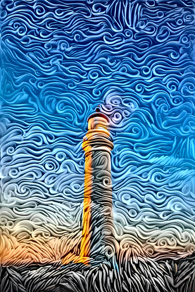 lantern on the windy beach