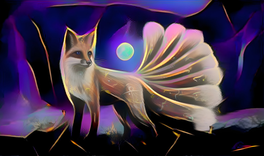 Dark magic kitsune