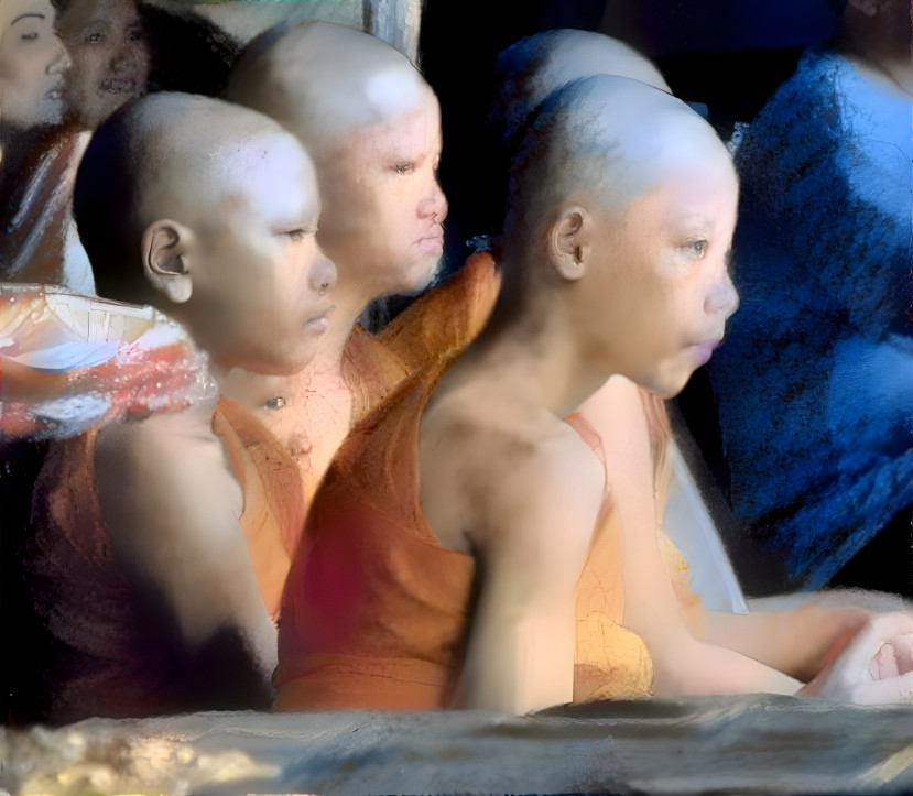 Buddhist monk boys à la Vermeer