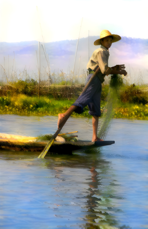 Lake Inlé fisherman