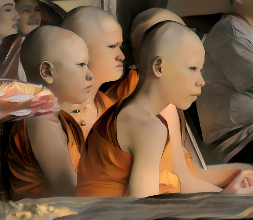 Young Buddhist monks