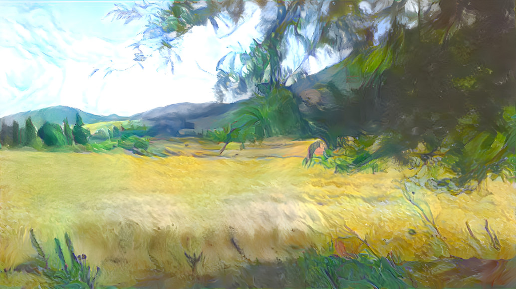 A painting of a landscape in one of the villages o