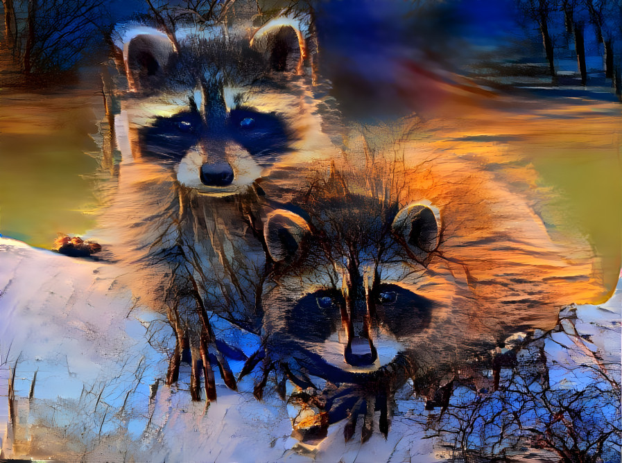 Two Raccoons 