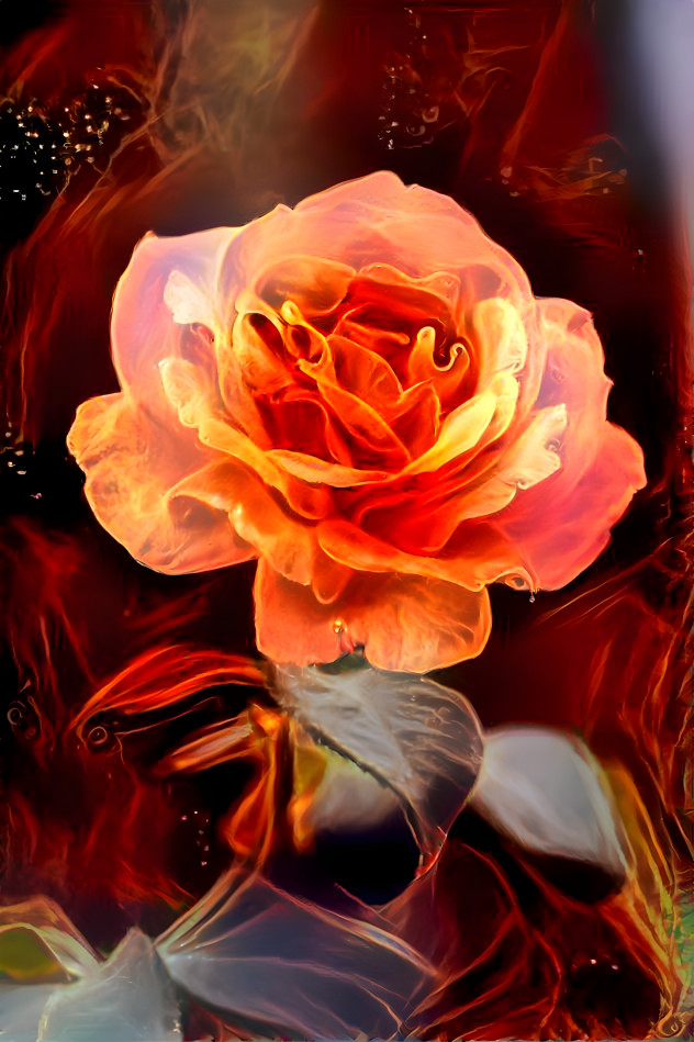 Flower on fire