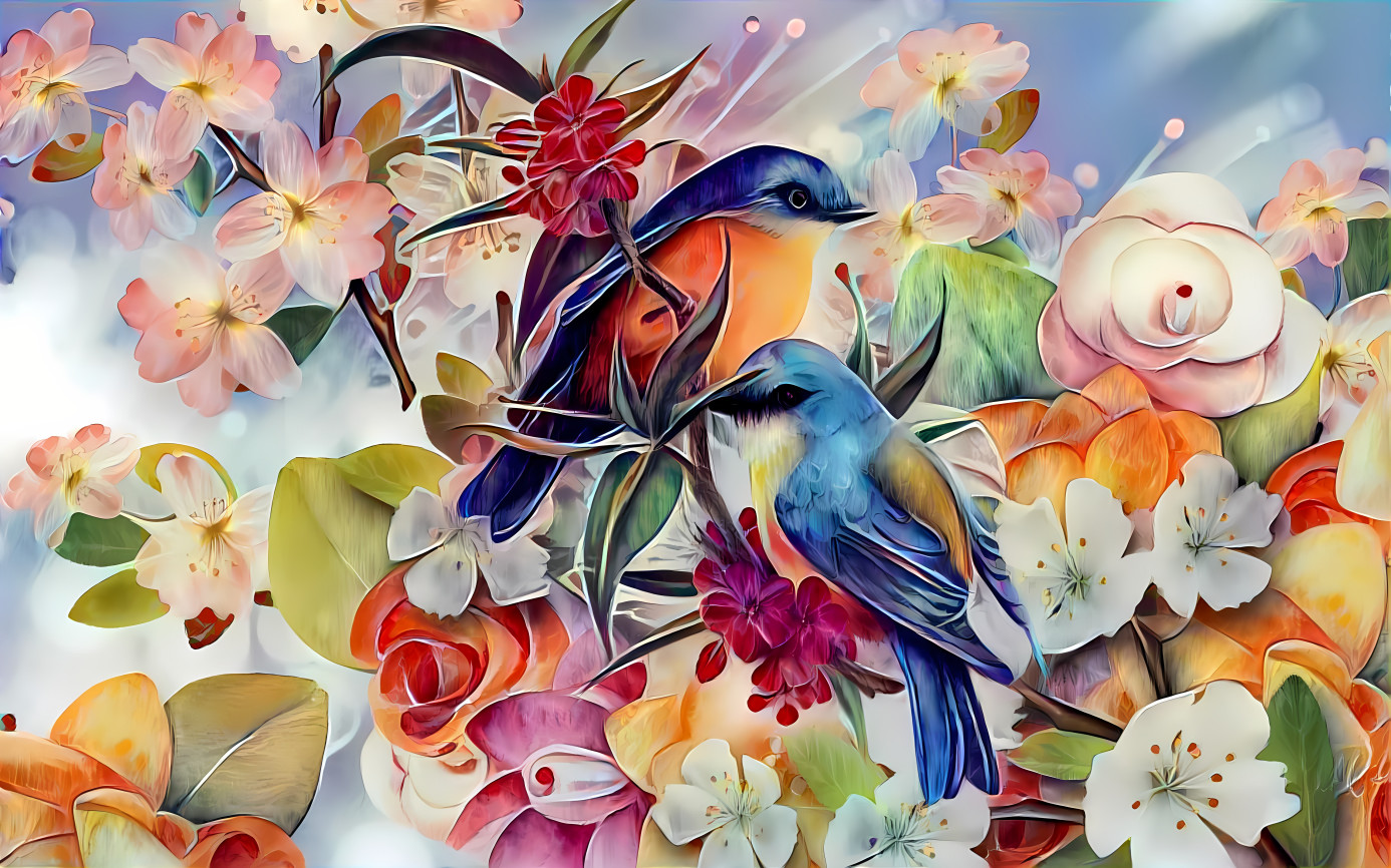 Birds and Flowers