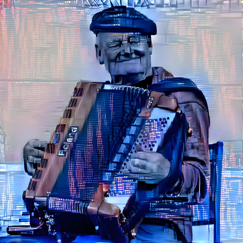 Man playing accordion