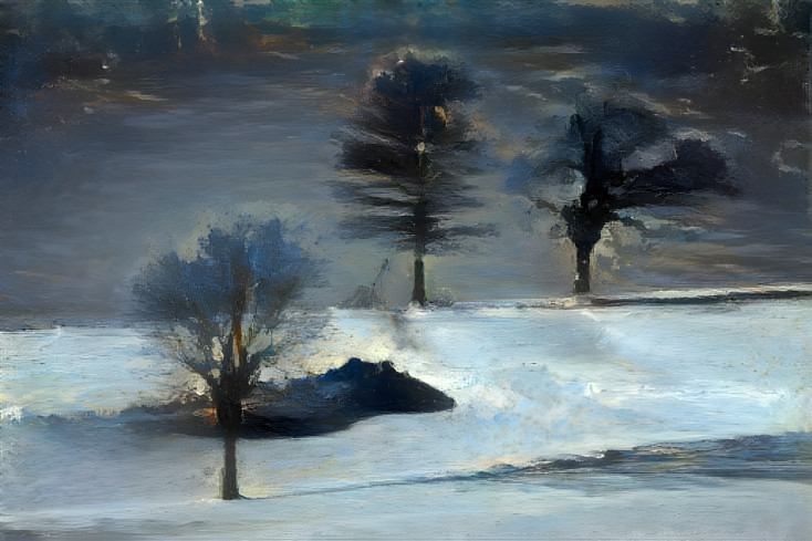 Three Trees in Winter