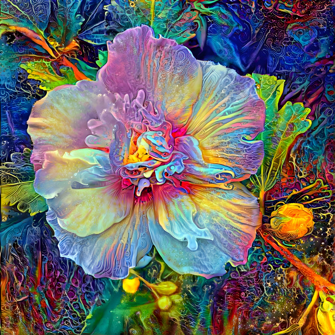 Multi-color rose of Sharon 