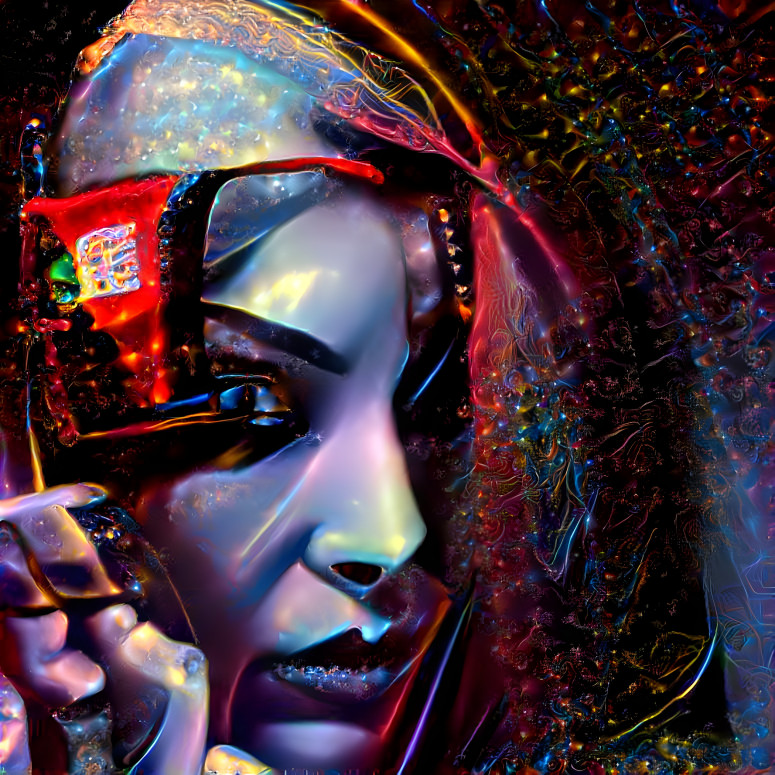 Scifi Woman In Cyberpunk World